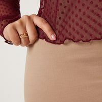 Curve Polka Dot Mesh Top Plus Size Tops -2020AVE