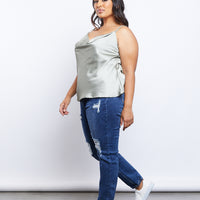 Curve Prima Donna Satin Tank Plus Size Tops -2020AVE