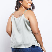 Curve Prima Donna Satin Tank Plus Size Tops -2020AVE