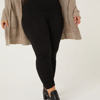 Curve Ruched Leggings Plus Size Bottoms -2020AVE