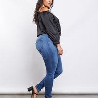 Curve Satin Ruffle Top Plus Size Tops -2020AVE