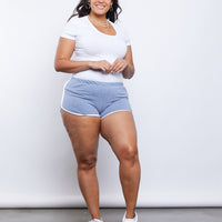 Curve Scoop Neck Tee Plus Size Tops -2020AVE