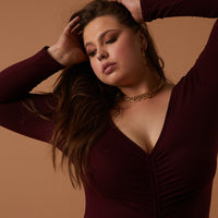 Curve Scrunch Front Dress Plus Size Dresses -2020AVE