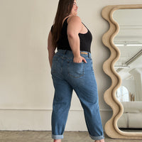 Plus Size Simple High Rise Mom Jeans Plus Size Bottoms -2020AVE
