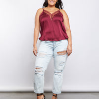 Curve Sleepless Nights Cami Plus Size Tops -2020AVE