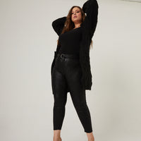 Curve Snake Print Pants Plus Size Bottoms -2020AVE