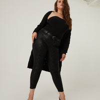 Curve Snake Print Pants Plus Size Bottoms -2020AVE