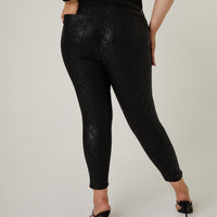 Curve Snake Print Pants Plus Size Bottoms -2020AVE
