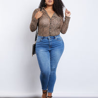 Curve Stella High Rise Skinny Jeans Plus Size Bottoms -2020AVE