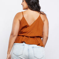 Curve Surplice Peplum Top Plus Size Tops -2020AVE