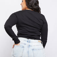 Curve Thermal Long Sleeve Top Plus Size Tops -2020AVE