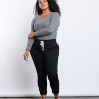 Curve Thermal Long Sleeve Top Plus Size Tops -2020AVE