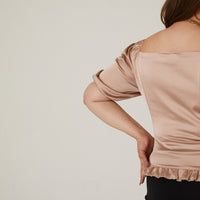 Curve Tie Detail Satin Blouse Plus Size Tops -2020AVE