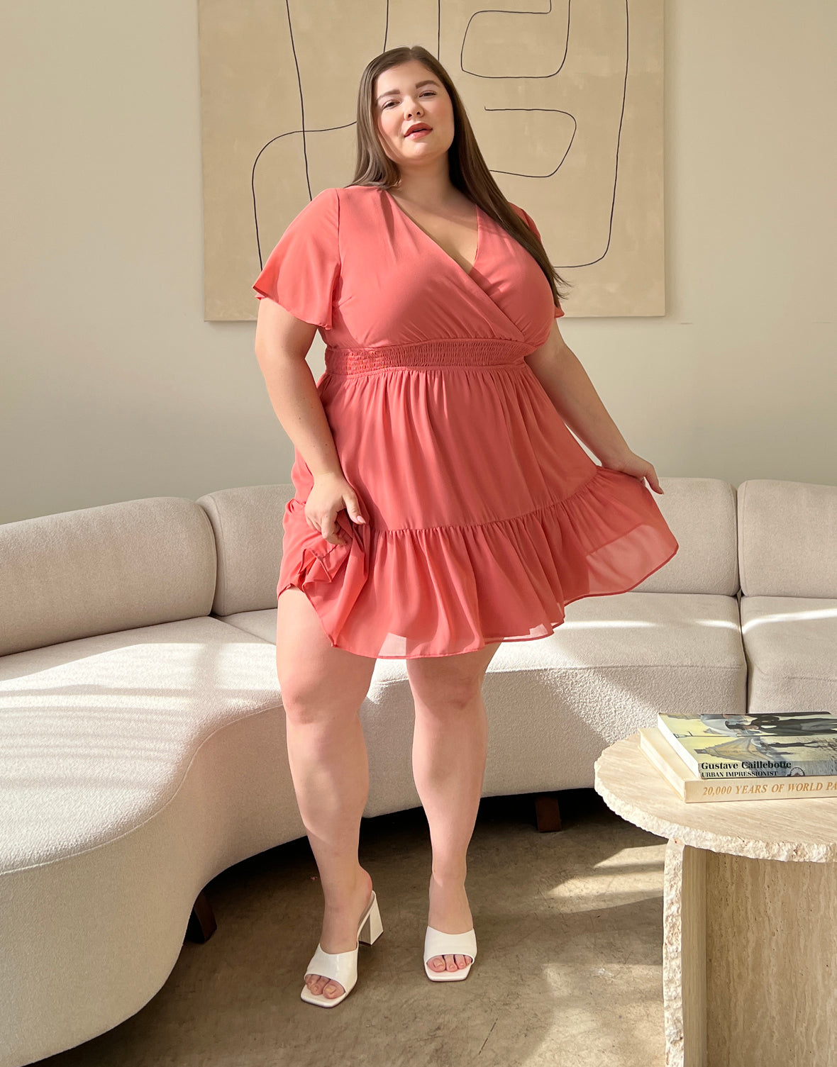 Plus Size Tiered Chiffon Sundress 2020AVE Plus Size Tiered Chiffon Sundress 2020AVE