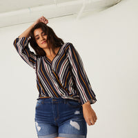 Curve Undefined Surplice Top Plus Size Tops -2020AVE