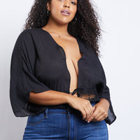 Curve Unforgettable Top Plus Size Tops Black 1XL -2020AVE