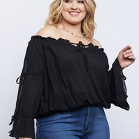 Curve Alana Long Sleeve Top Plus Size Tops -2020AVE