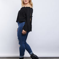Curve Alana Long Sleeve Top Plus Size Tops -2020AVE