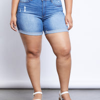 Curve Alex Midi Shorts Plus Size Bottoms -2020AVE