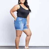 Curve Alex Midi Shorts Plus Size Bottoms -2020AVE