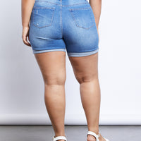 Curve Alex Midi Shorts Plus Size Bottoms -2020AVE