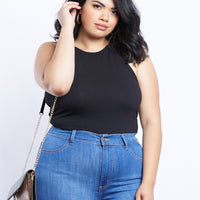 Curve Alexis High Neck Top Plus Size Tops Black 1XL -2020AVE