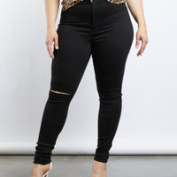 Curve Arie High Rise Skinny Jeans Plus Size Bottoms -2020AVE