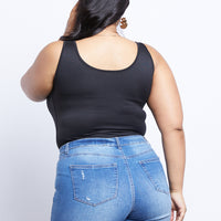 Curve Avery Sleeveless Bodysuit Plus Size Tops -2020AVE