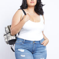 Curve Avery Sleeveless Bodysuit Plus Size Tops Ivory 1XL -2020AVE