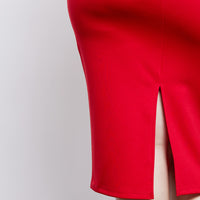 Curve Back Slit Bodycon Dress Plus Size Dresses -2020AVE