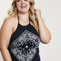 Curve Bandana Halter Top Plus Size Tops -2020AVE