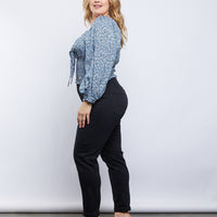 Curve Capulet Front Tie Top Plus Size Tops -2020AVE