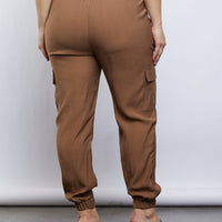 Curve Cargo Joggers Plus Size Bottoms -2020AVE