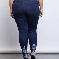 Curve Cassidy Distressed Jeans Plus Size Bottoms -2020AVE