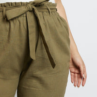 Curve Chloe High Waisted Paper Bag Pants Plus Size Bottoms -2020AVE