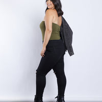 Curve Clair Strapless Bodysuit Plus Size Tops -2020AVE