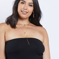 Curve Clair Strapless Bodysuit Plus Size Tops -2020AVE