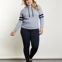 Curve Crisscross Back Leggings Plus Size Bottoms Black XL -2020AVE