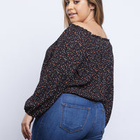Curve Darling Dainty Floral Print Top Plus Size Tops -2020AVE
