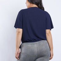 Curve Estelle Wrap Tee Plus Size Tops -2020AVE