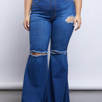 Curve Far Out Jeans Plus Size Bottoms Medium Blue 1XL -2020AVE