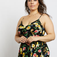 Curve Floral Days Maxi Dress Plus Size Dresses -2020AVE
