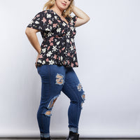 Curve Floral For You Top Plus Size Tops -2020AVE