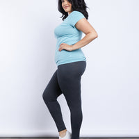 Curve Here And There Leggings Plus Size Bottoms -2020AVE