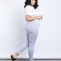 Curve Here And There Leggings Plus Size Bottoms -2020AVE