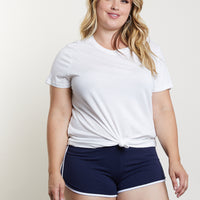 Curve Hit The Ground Running Shorts Plus Size Bottoms Navy 1XL -2020AVE