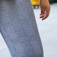 Curve Houndstooth Leggings Plus Size Bottoms -2020AVE