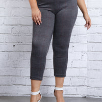 Curve Houndstooth Leggings Plus Size Bottoms -2020AVE