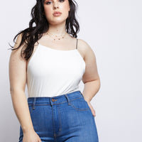 Curve Janice Bodysuit Plus Size Tops Ivory 1XL -2020AVE