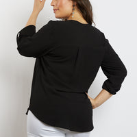 Curve Laid Back Chiffon Blouse Plus Size Tops -2020AVE